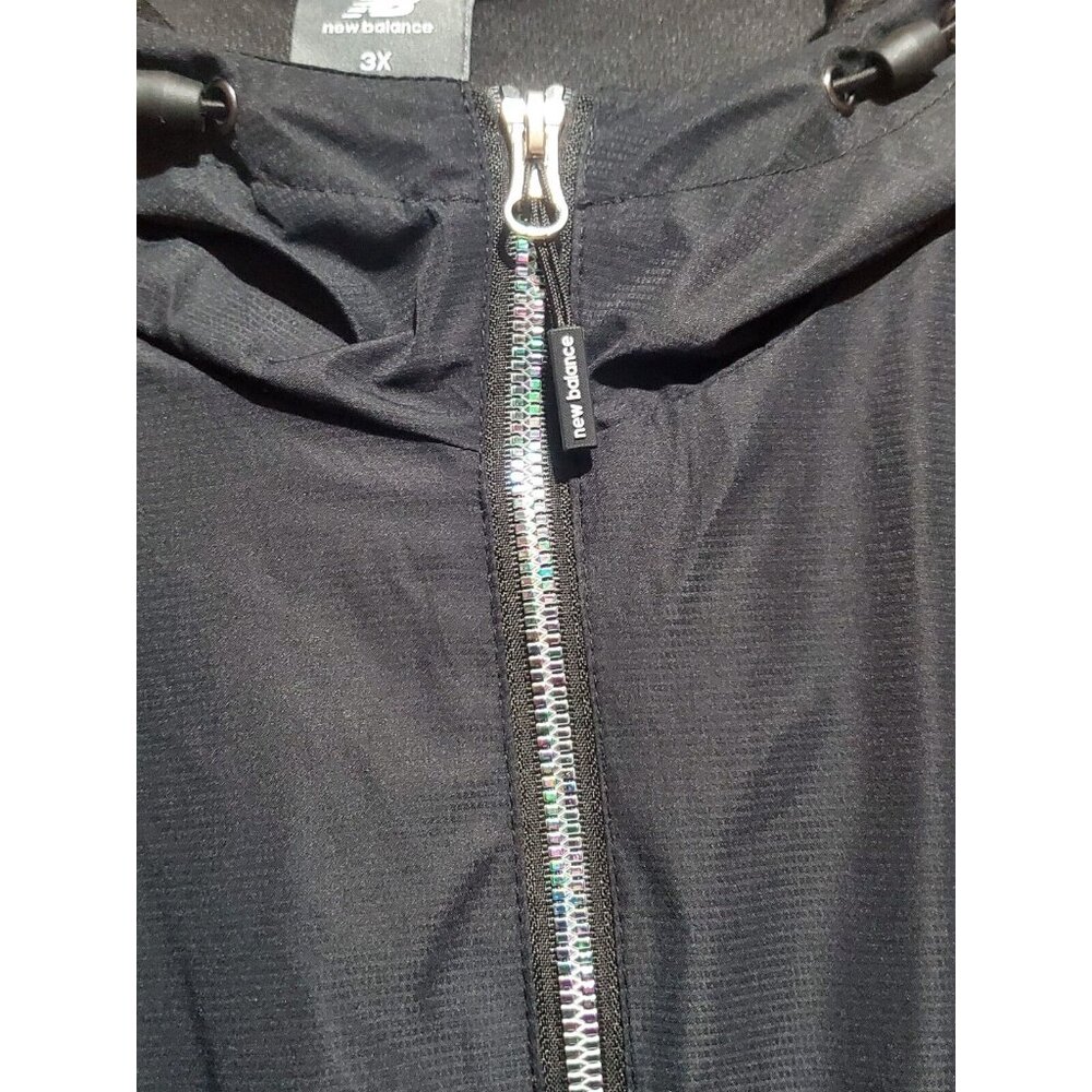 New Balance Black Full Zip Windbreaker Jacket Women`s Size 3X NWT - Picture 3 of 8